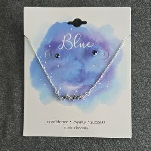 🆕️ Blue Cubic Zirconia Necklace & Earring Set